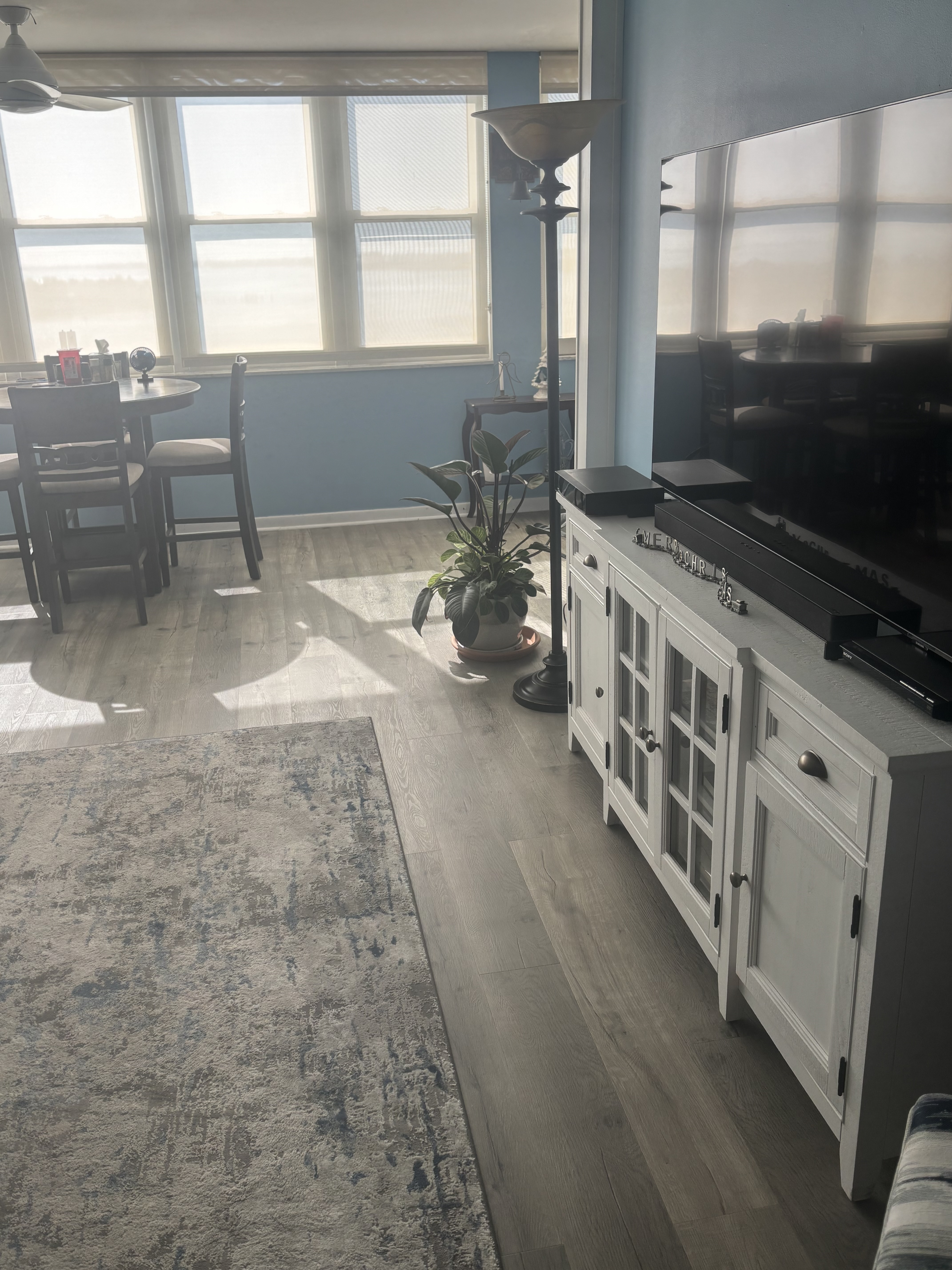 Freshly cleaned living room